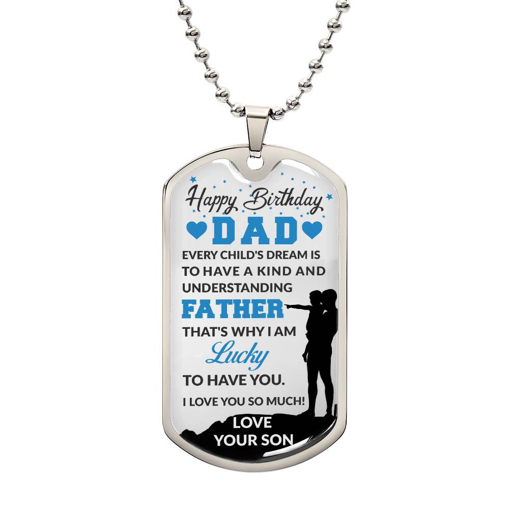 gift for dad happy birthday chain