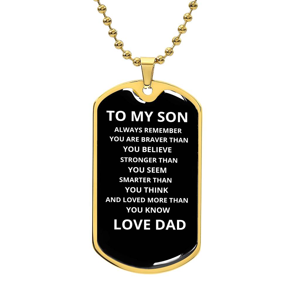 to my son gift gold chain