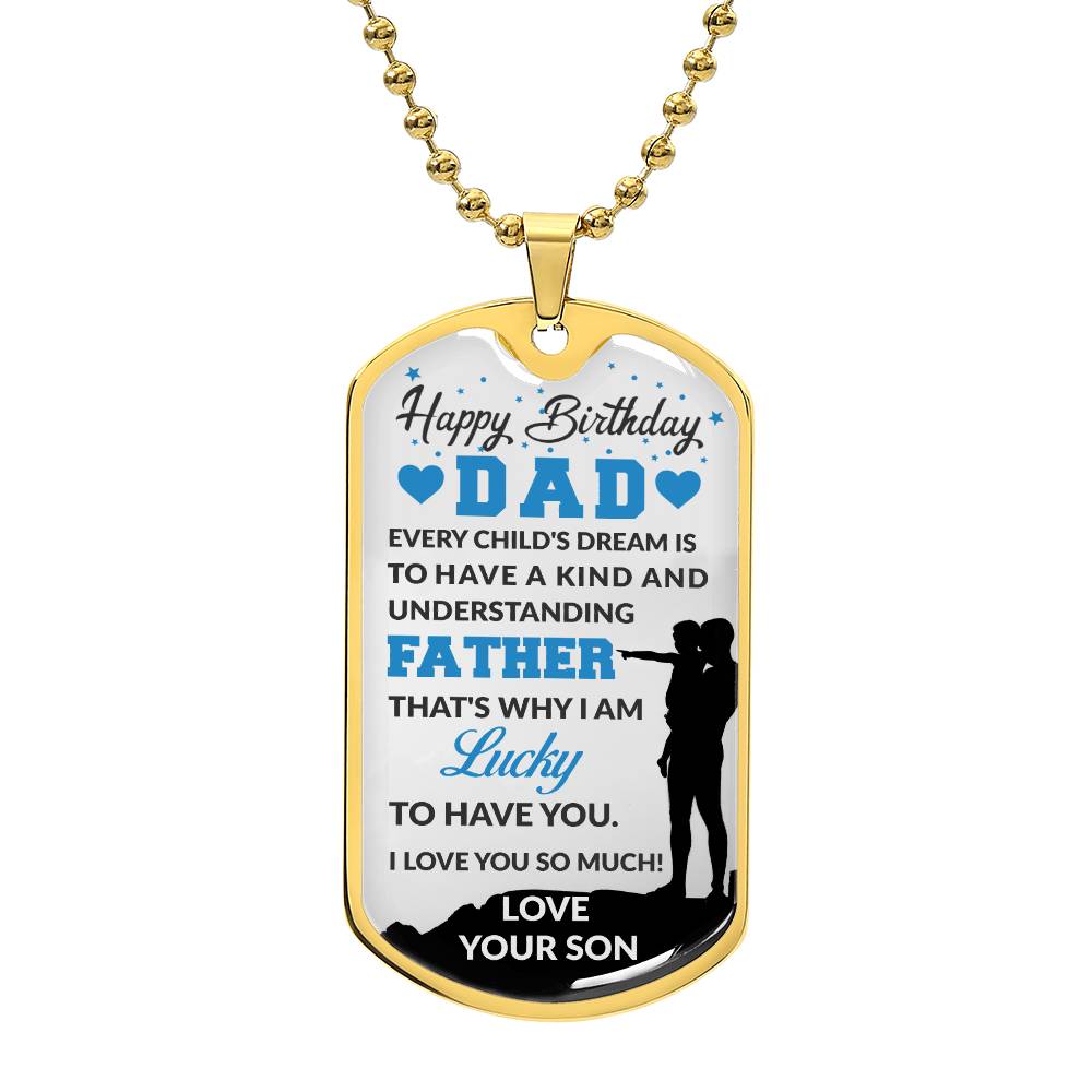 gift for dad happy birthday gold chain