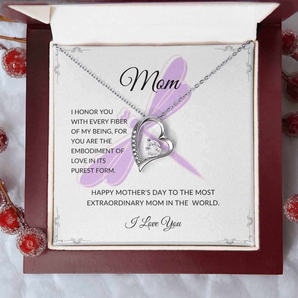 necklace with message in luxury box