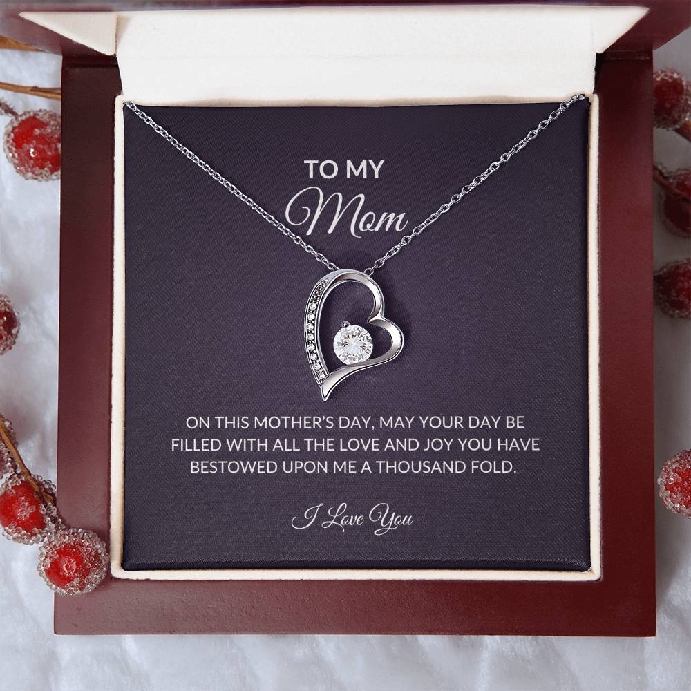 necklace with message in luxury box