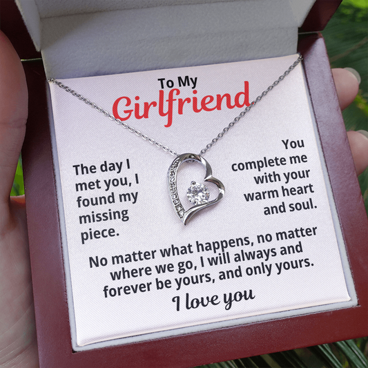 To My Girlfriend Gift | Found My Missing Piece | Forever Love Necklace