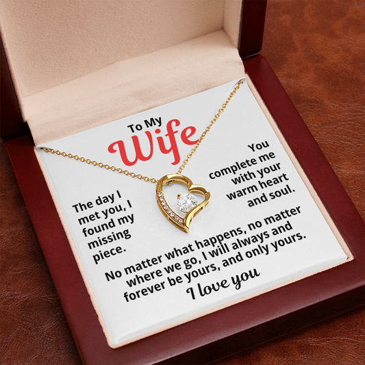 To My Wife Gift | The Day I Met You | Forever Love Necklace