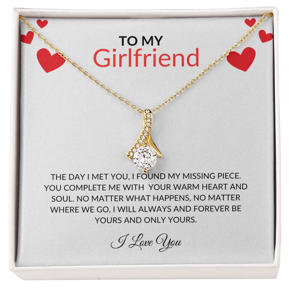 to my girlfriend gold necklace with message