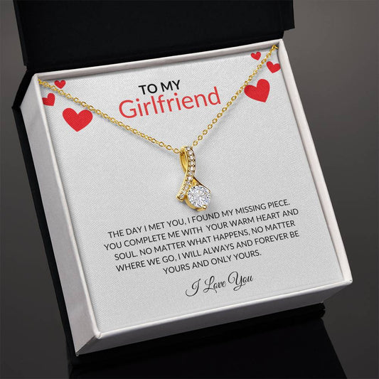 to my girlfriend gold necklace with message