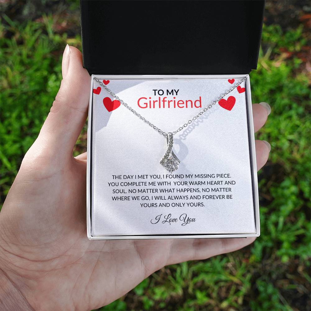 to my girlfriend necklace with message