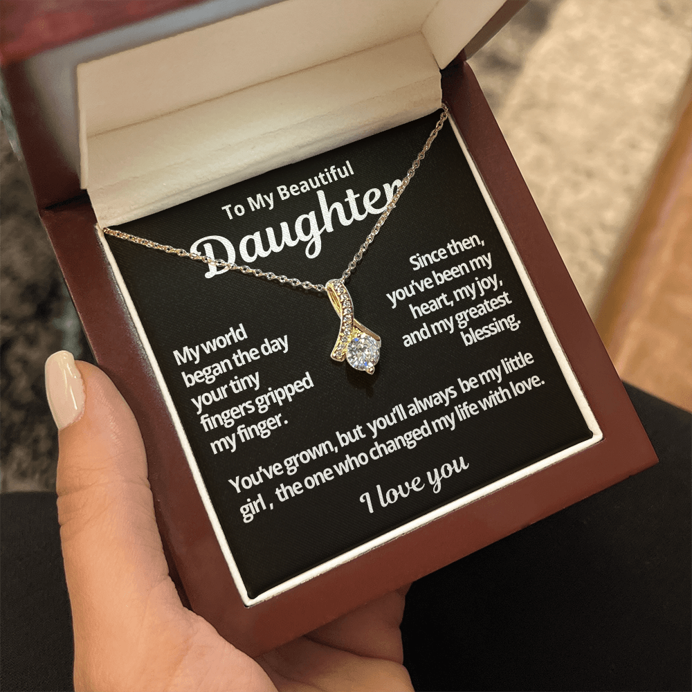 To My Beautiful Daughter | You Will Always Be My Little Girl | Alluring Beauty Necklace
