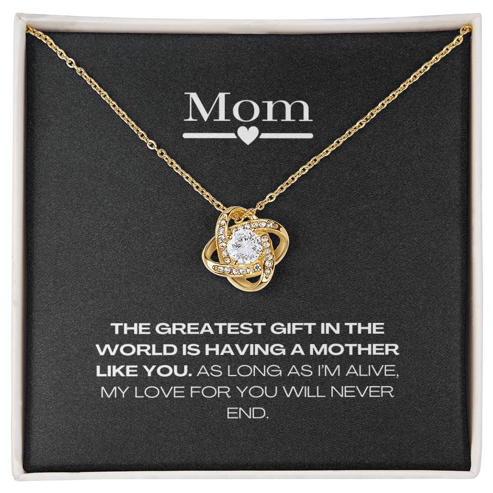 gold necklace with message for your mom