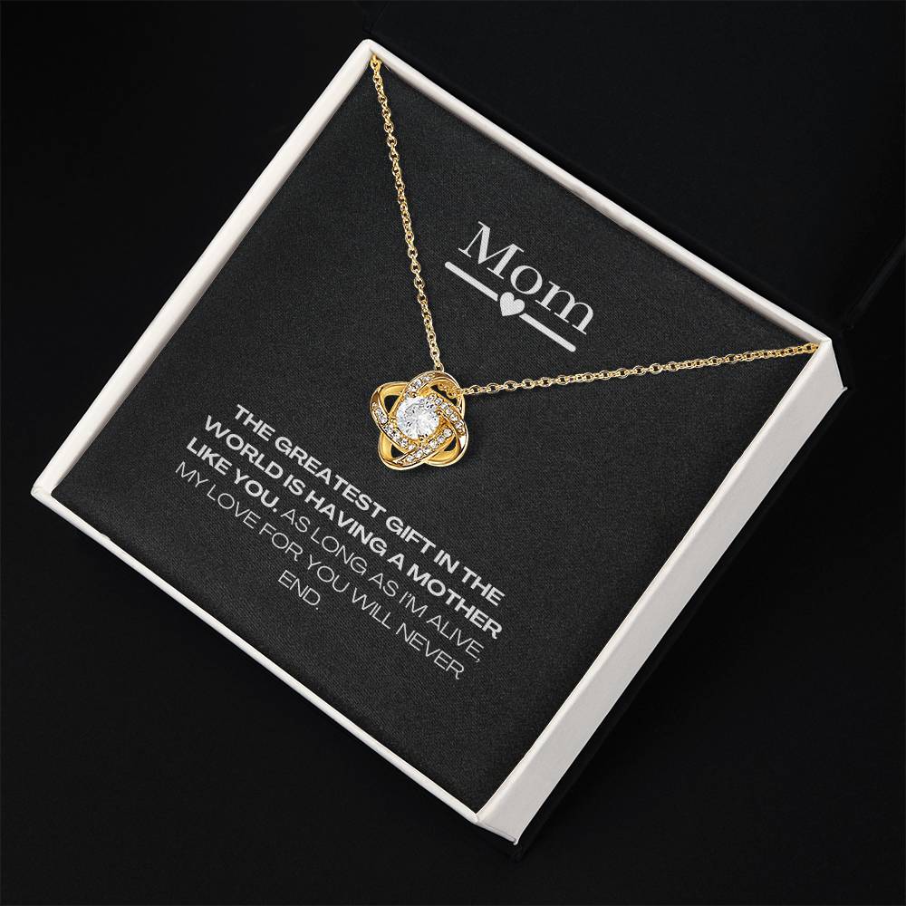 gold necklace with message gift for mom