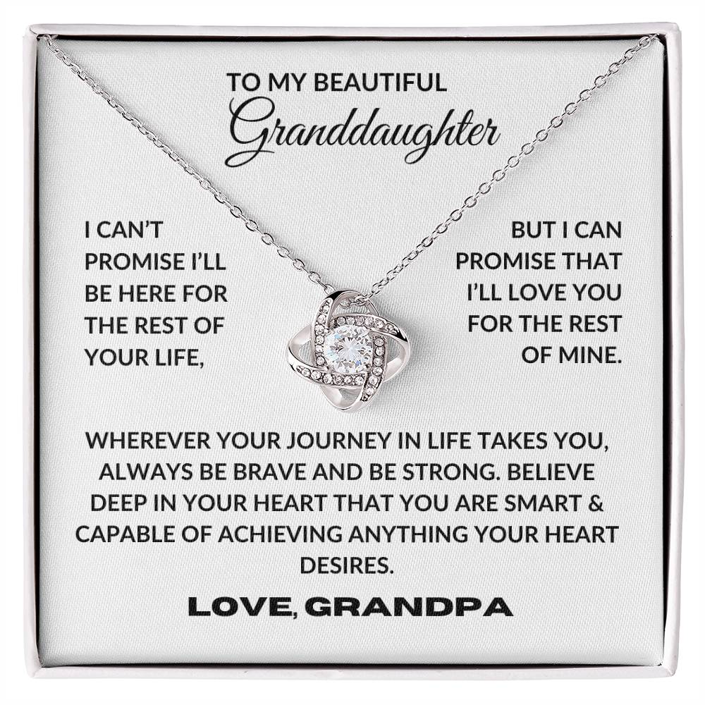 to my grand daughter necklace with message