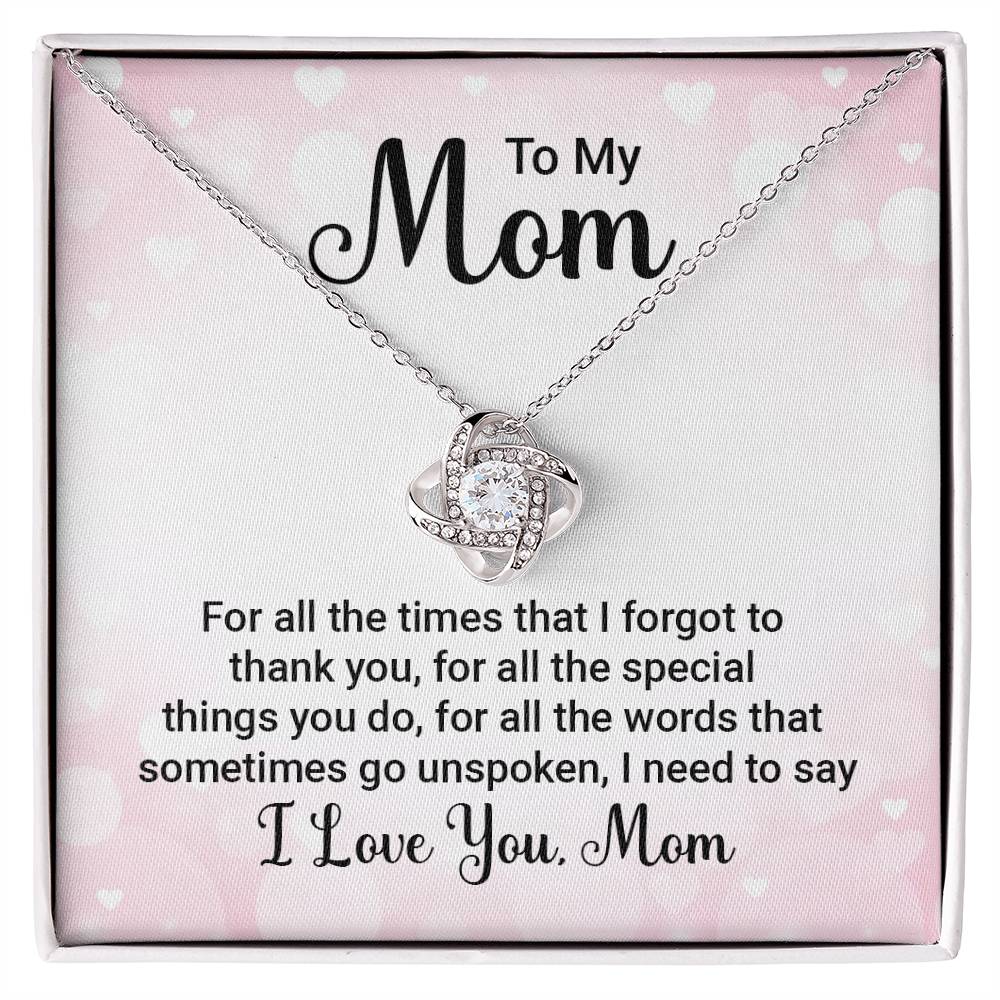 necklace with message to my mom