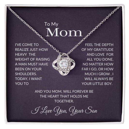 To my mom necklace and heart felt message