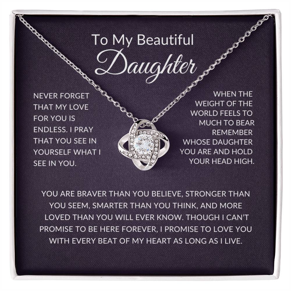 necklace with message gift for my daughter
