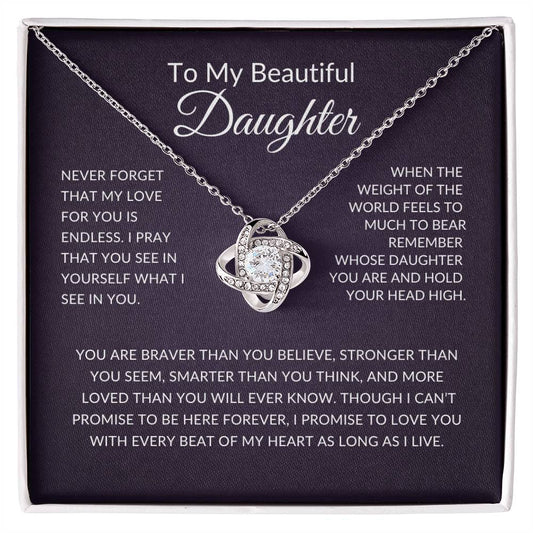 necklace with message gift for my daughter