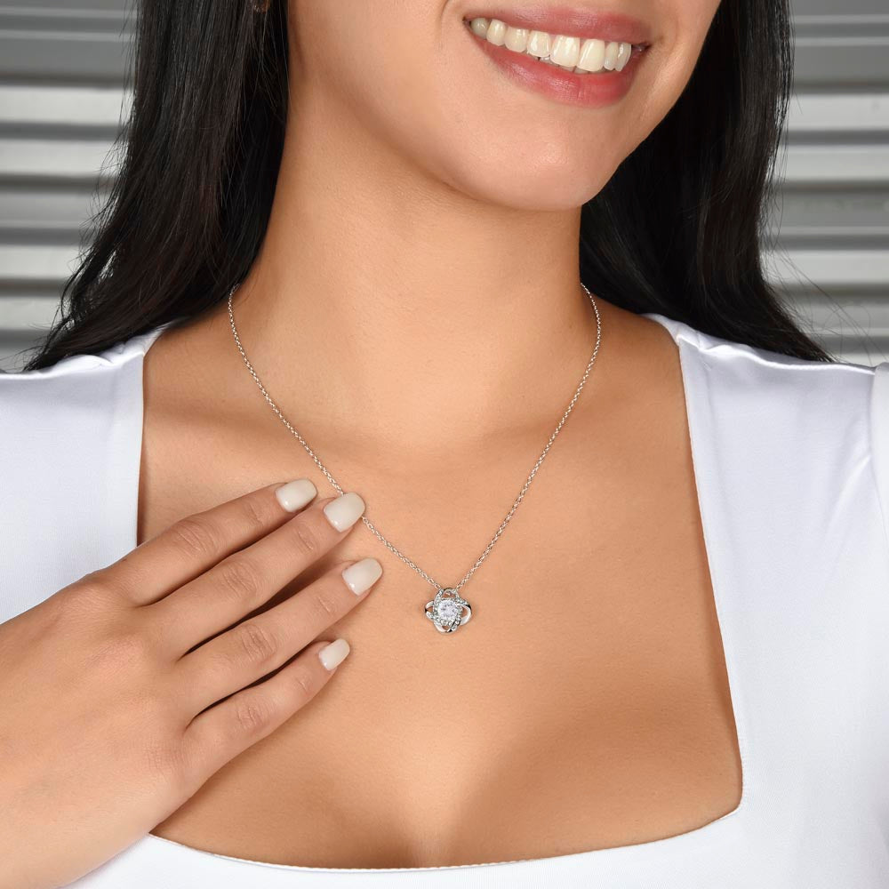 To My Wife Gift | You Still Make My Heart Race | Love Knot Necklace