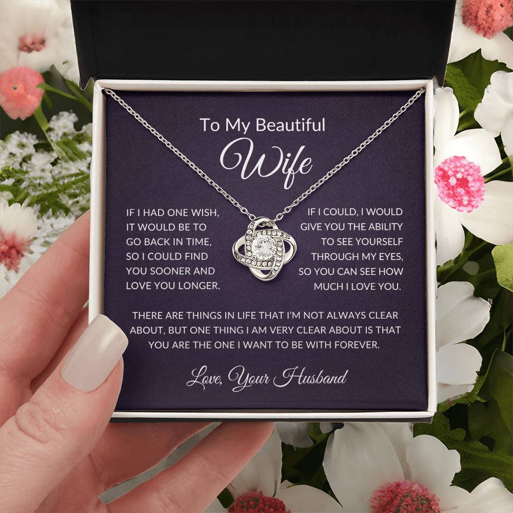 to my wife gift necklace with heart felt message