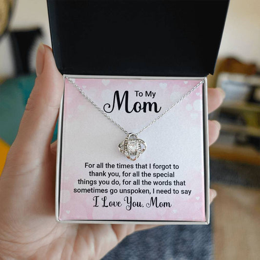 to my mom necklace with message
