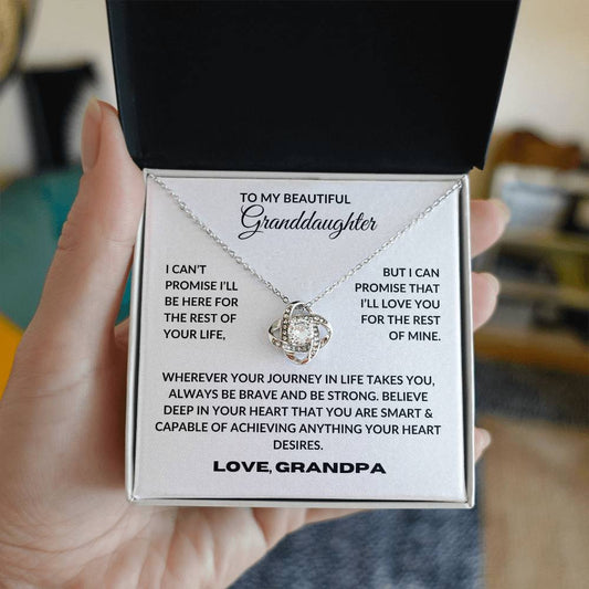 to my grand daughter necklace with message