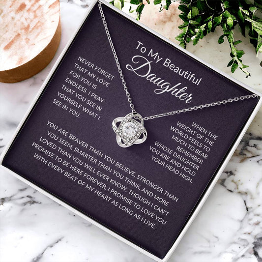 gift for my daughter necklace with message