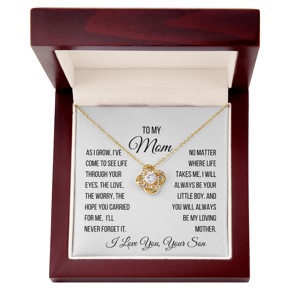 To My Mom Gift | Through Your Eyes | Love Knot Necklace