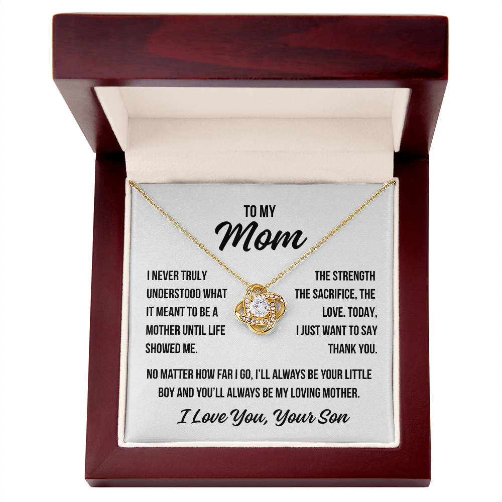 To My Mom Gift | Thank You | Love Knot Necklace