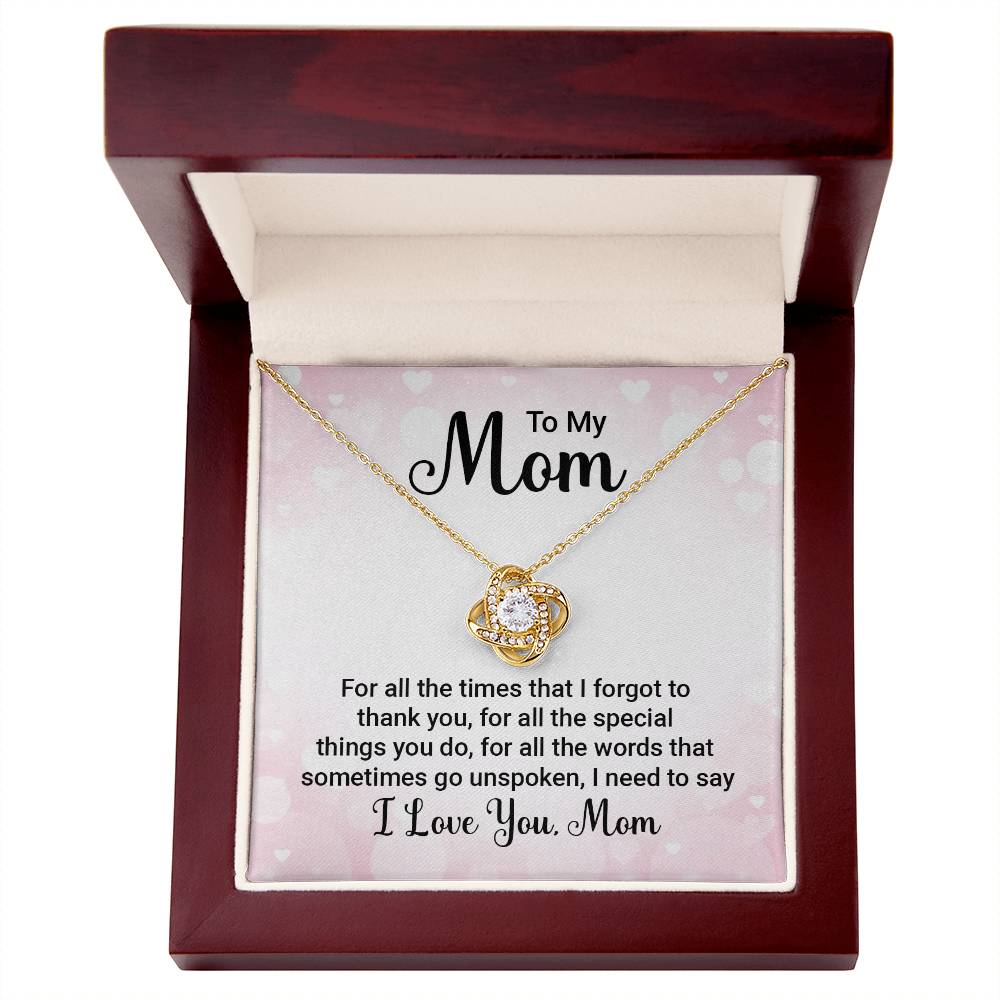 gold necklace with message in luxury box