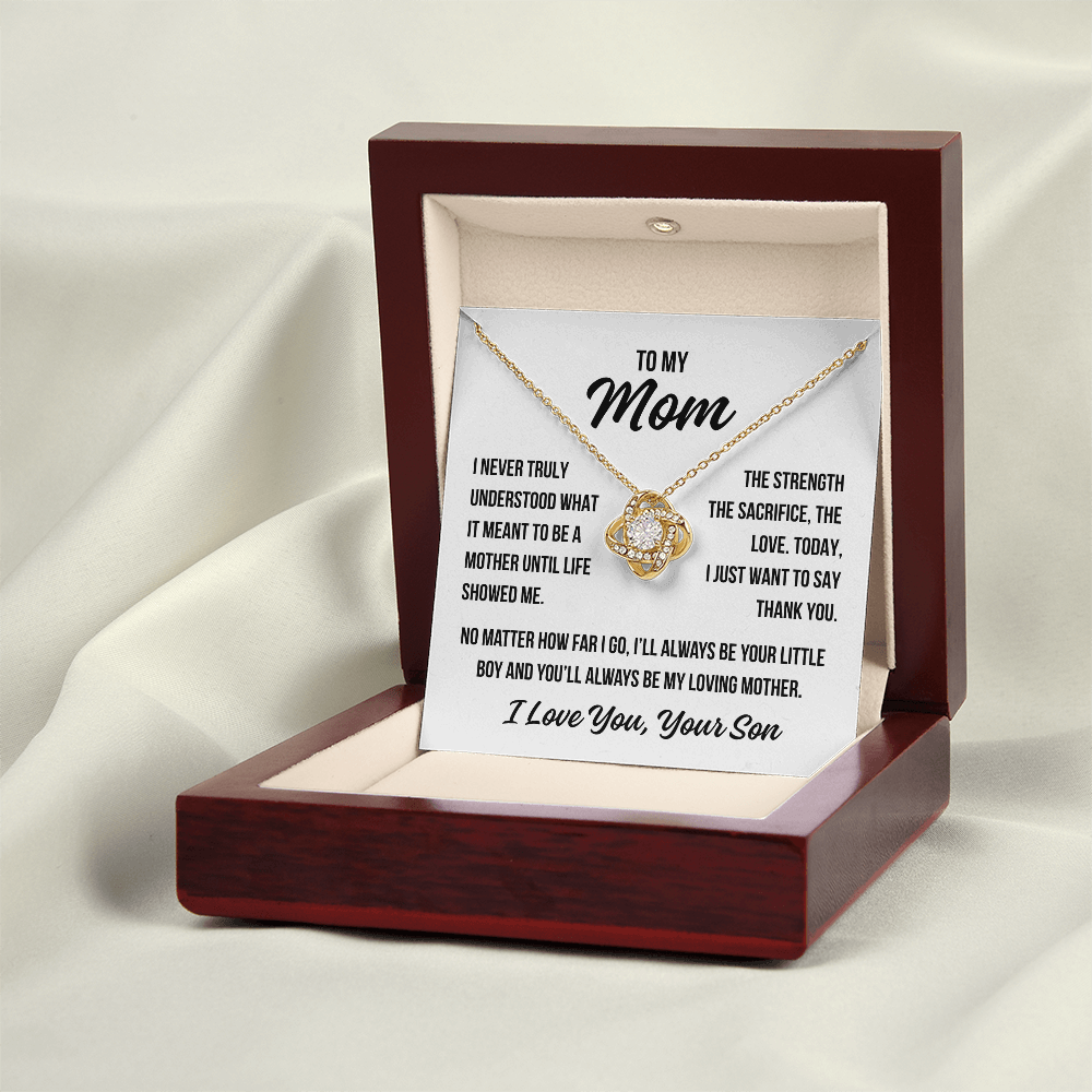 To My Mom Gift | Thank You | Love Knot Necklace