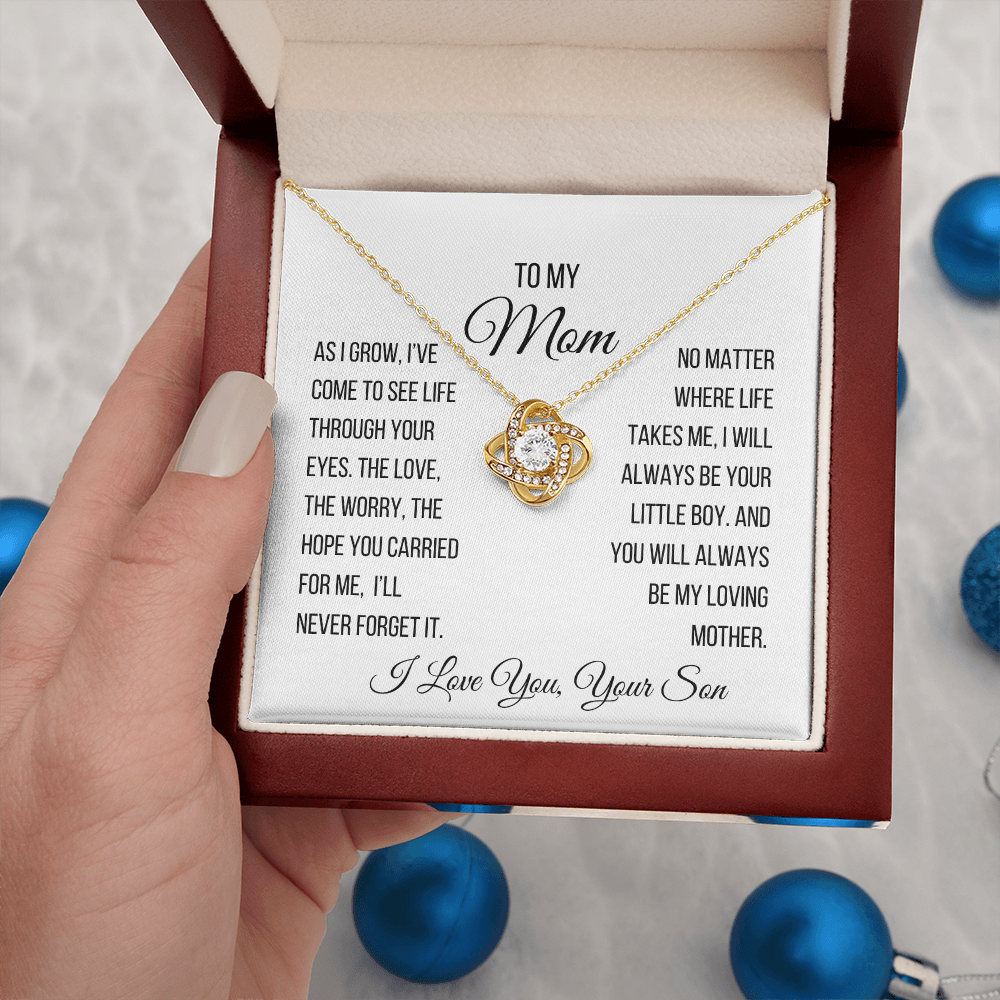 To My Mom Gift | Through Your Eyes | Love Knot Necklace
