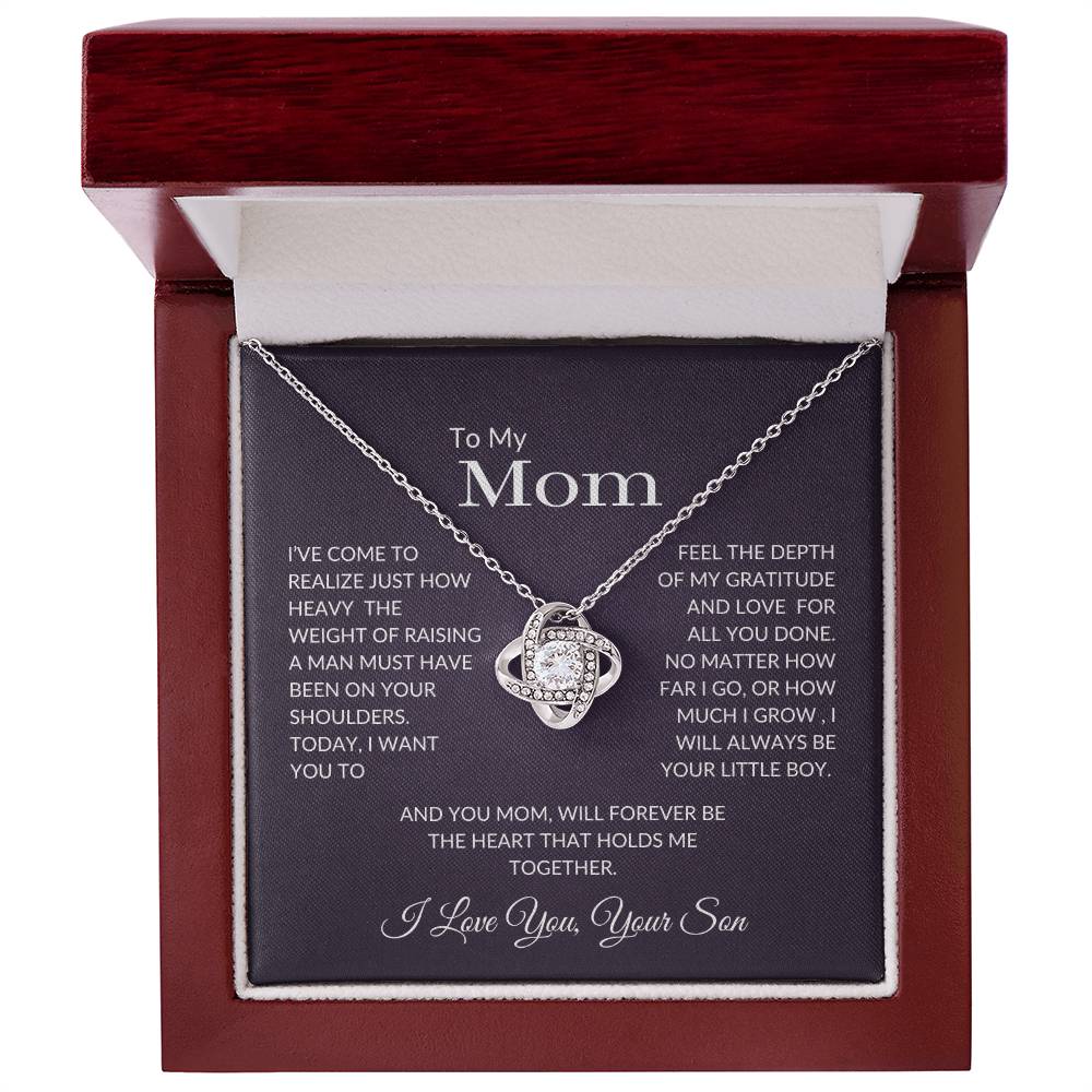 To My Mom Gift | I Love You For All You Done | Love Knot Necklace
