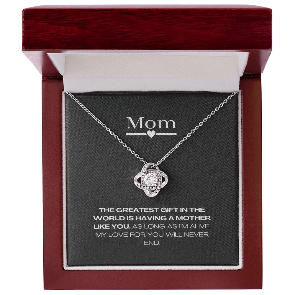 necklace with message in luxury box