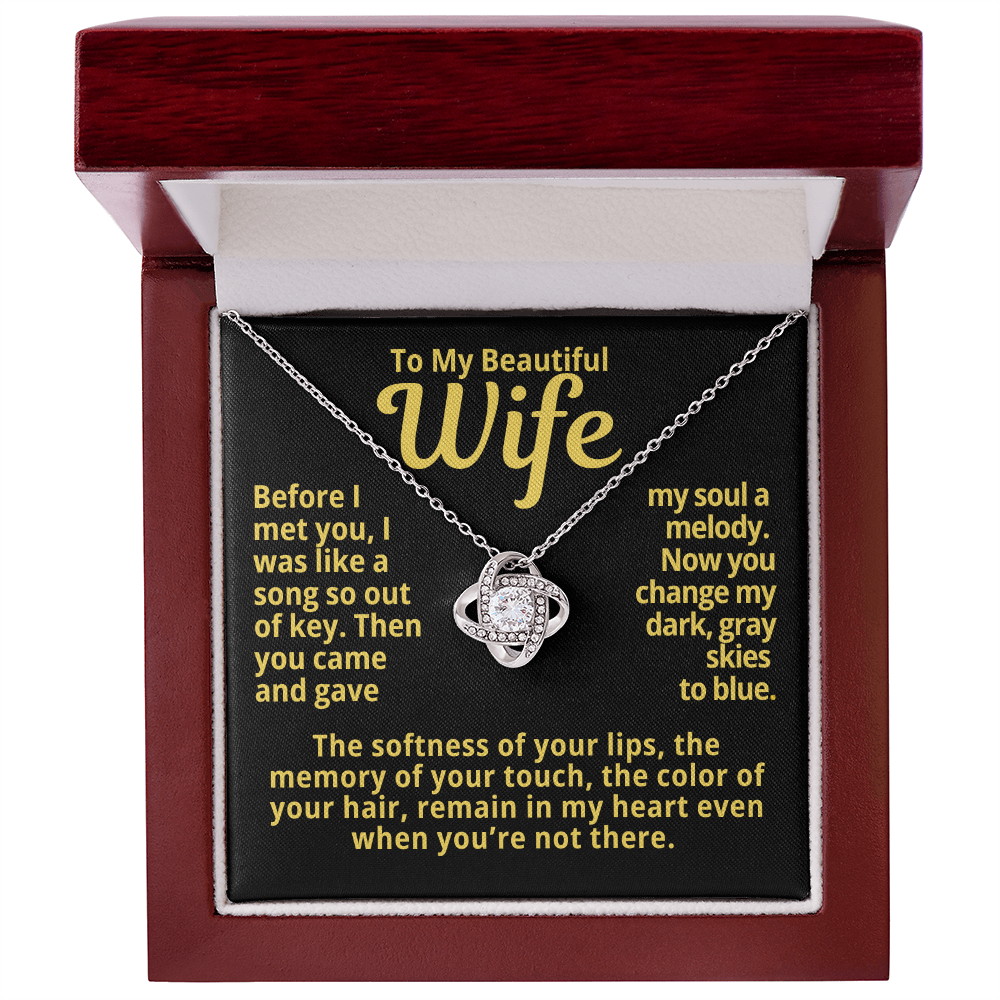 To My Wife Gift | You Gave My Soul A Melody | Forever Love Necklace