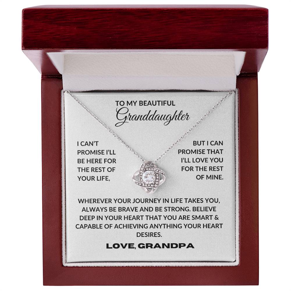 to my grand daughter necklace with message in luxury box