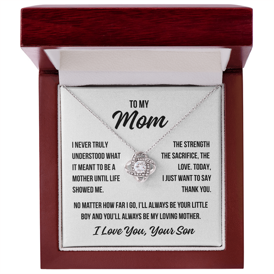 To My Mom Gift | Thank You | Love Knot Necklace