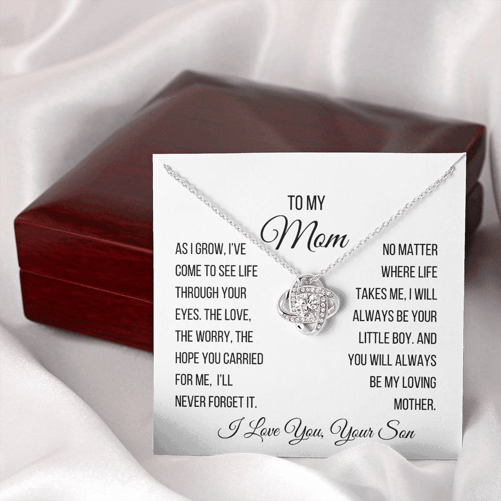 To My Mom Gift | Through Your Eyes | Love Knot Necklace
