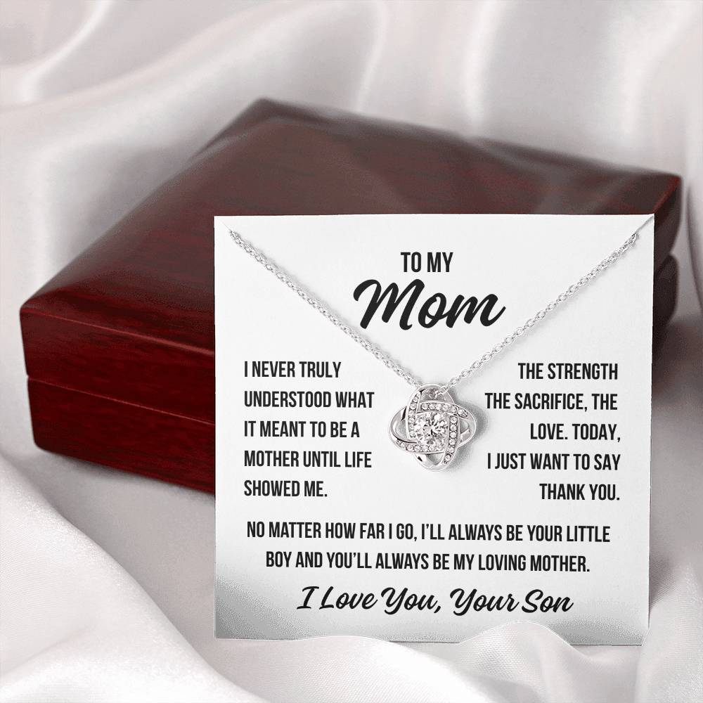 To My Mom Gift | Thank You | Love Knot Necklace