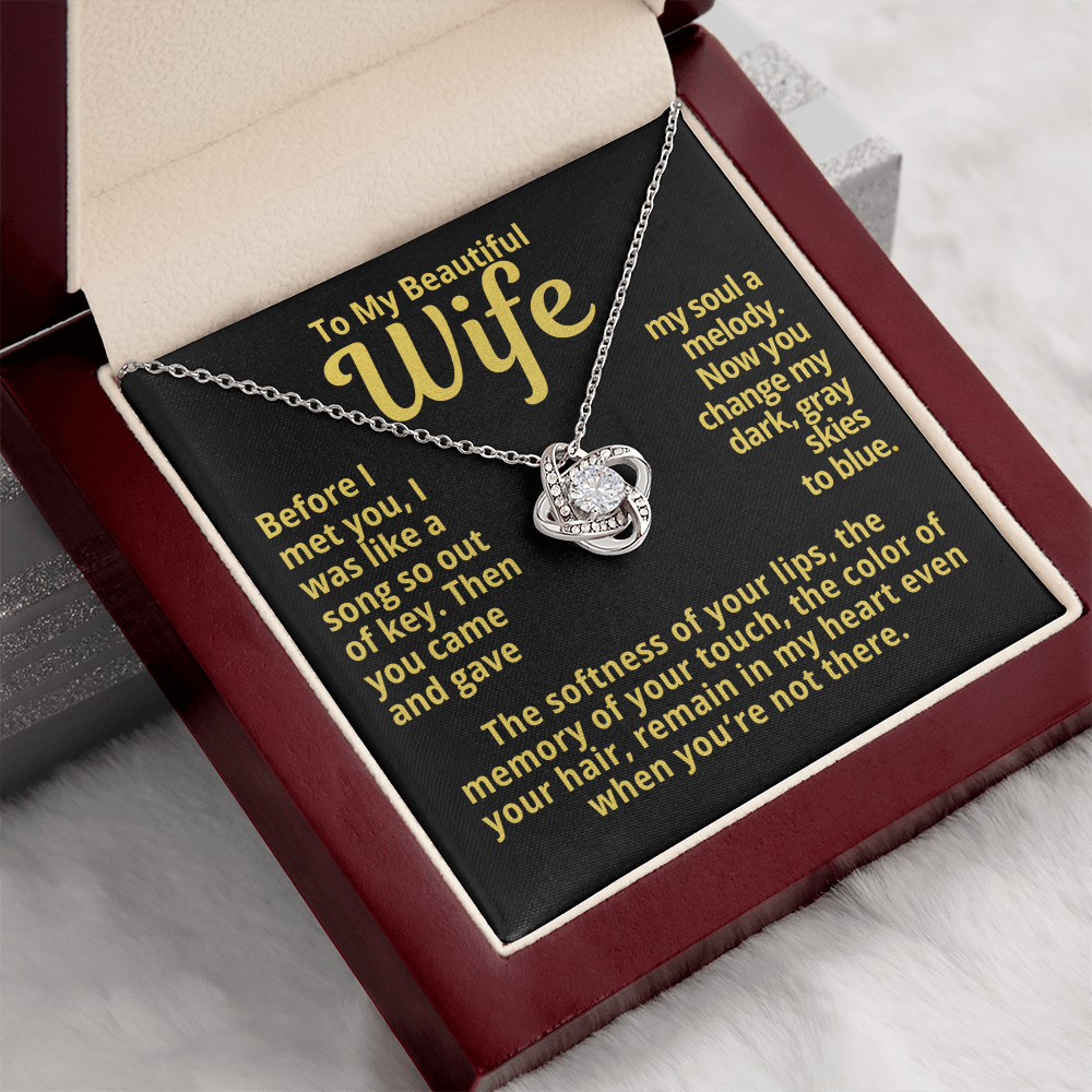 To My Wife Gift | You Gave My Soul A Melody | Forever Love Necklace