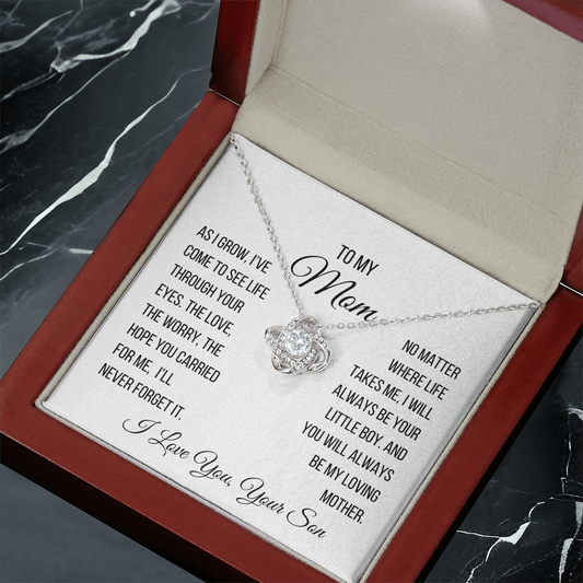 To My Mom Gift | Through Your Eyes | Love Knot Necklace