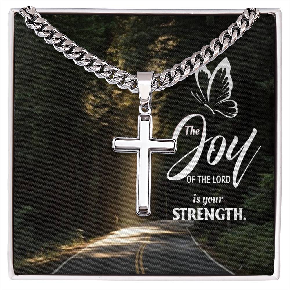 cuban link chain and cross