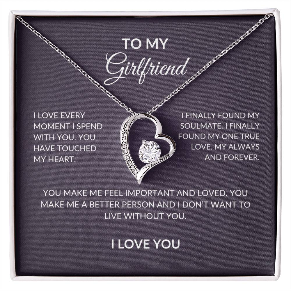 to my girlfriend necklace with message