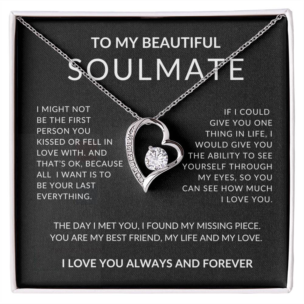 to my soulmate necklace with message