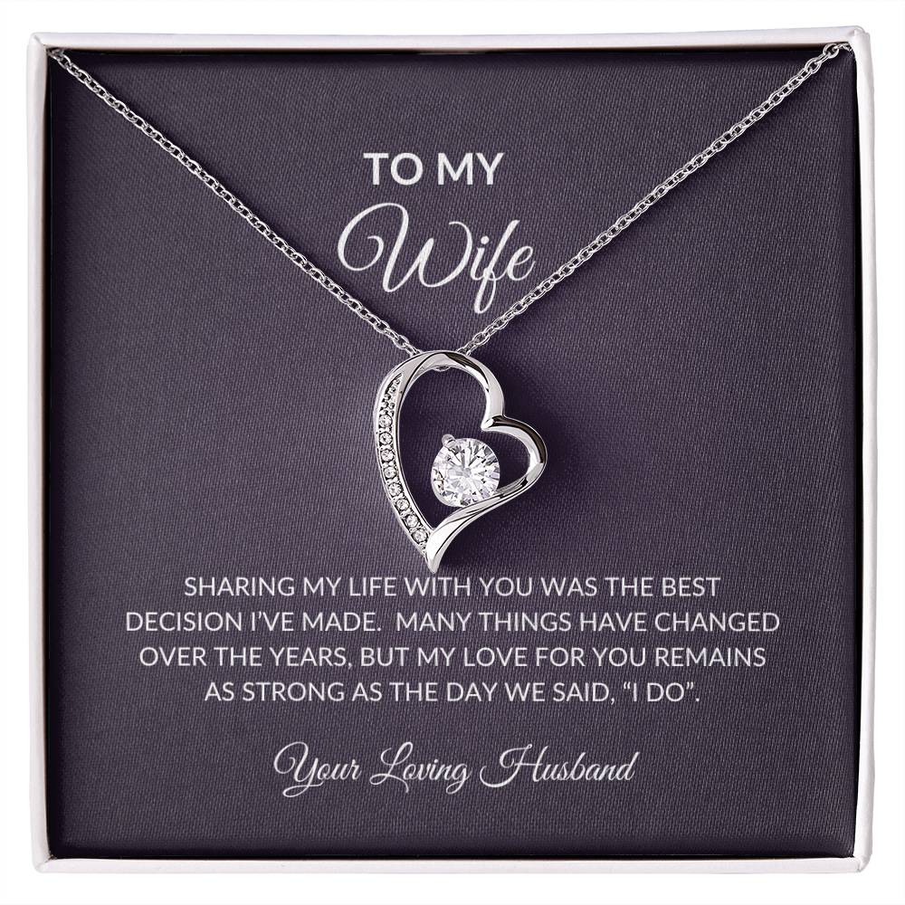 necklace with message to my wife