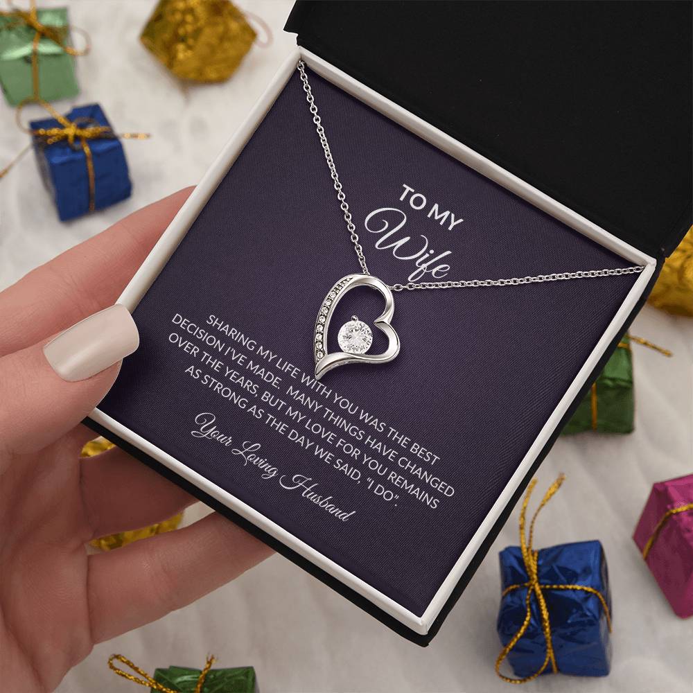 beautiful necklace with message for wife