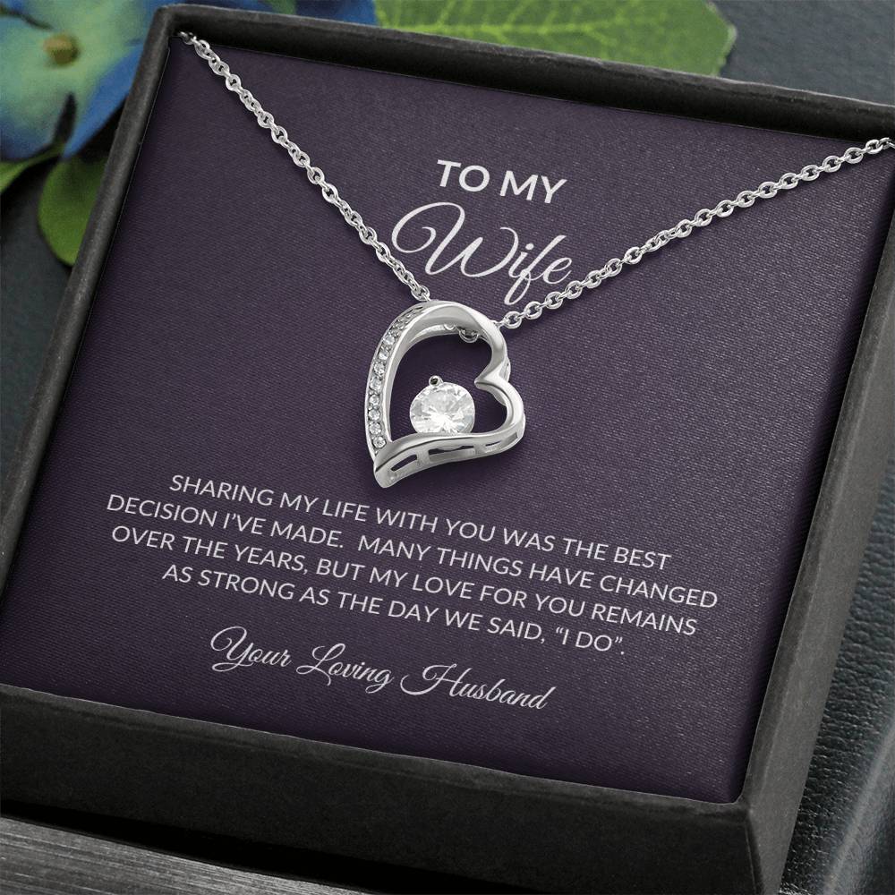 to my wife necklace with message