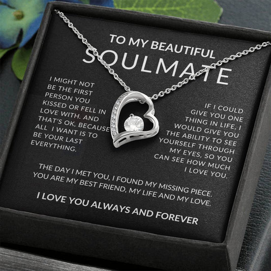 to my soulmate necklace with message