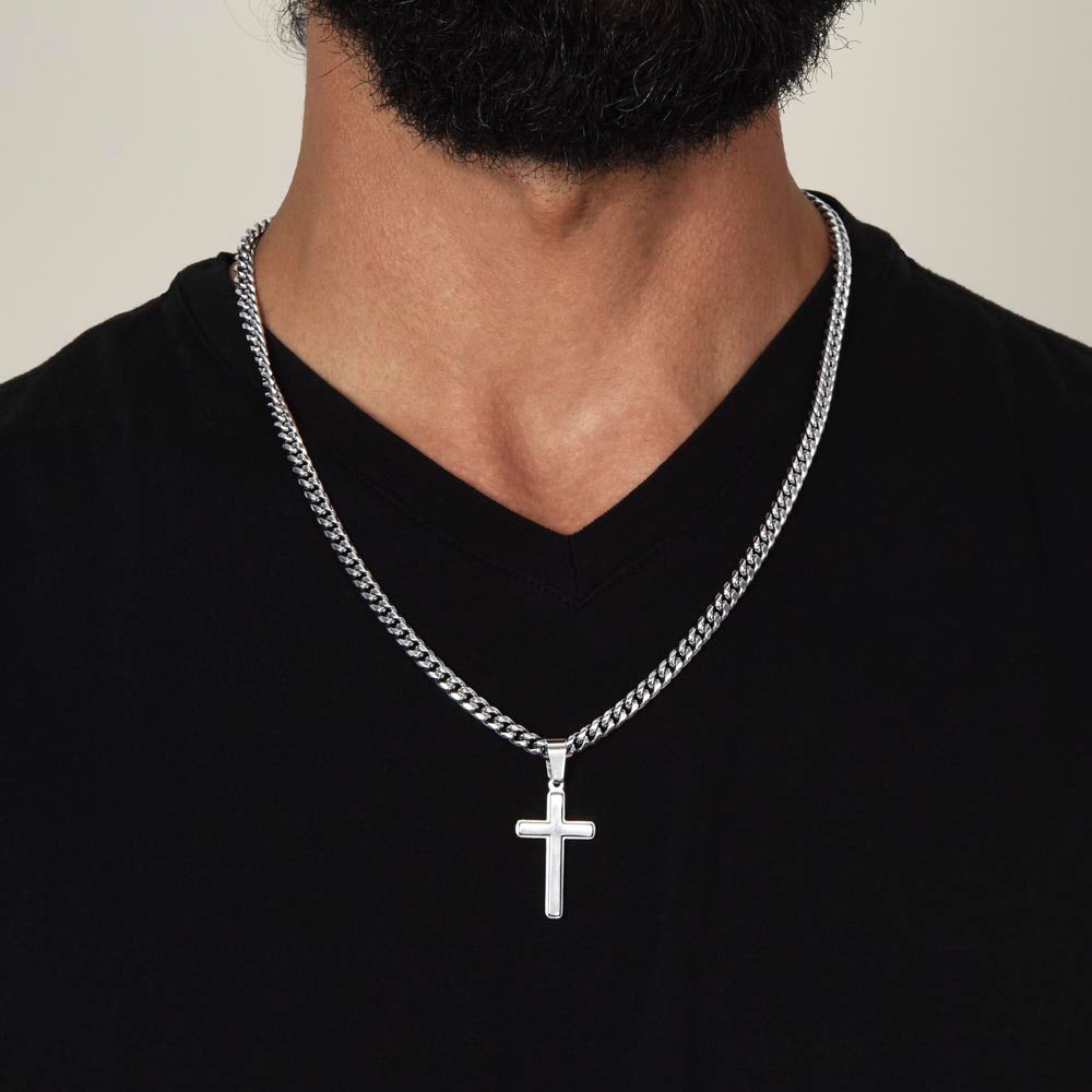 To My Dad Gift | I Love And Respect You | Cuban Link Chain