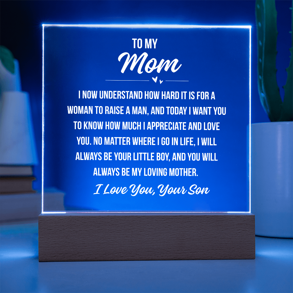 for my mom acrylic lighted plaque