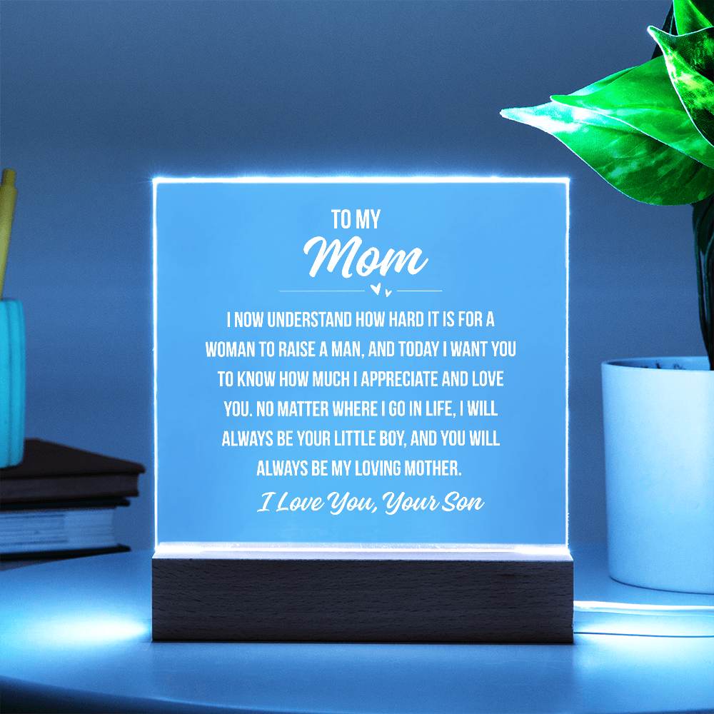 lighted acrylic plaque for mom