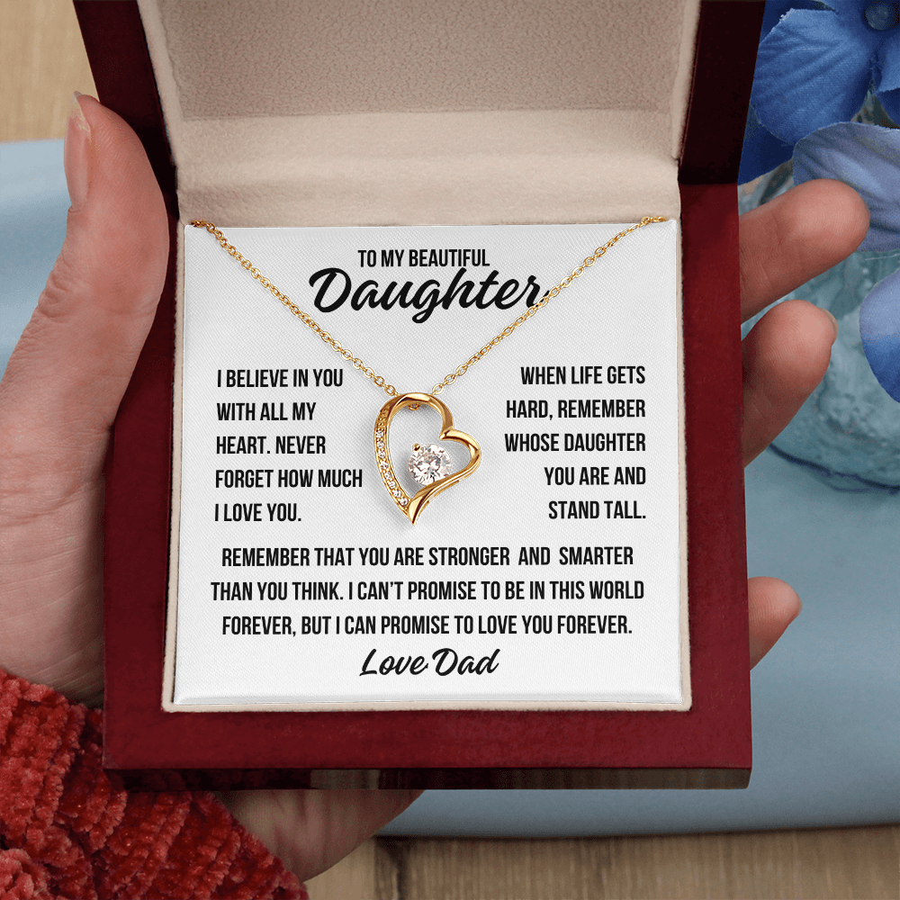 to my beautiful daughter gift necklace