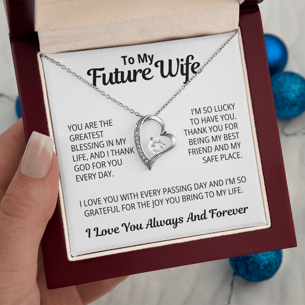 To My Future Wife Gift | You Are My Safe Place | Forever Love Necklace