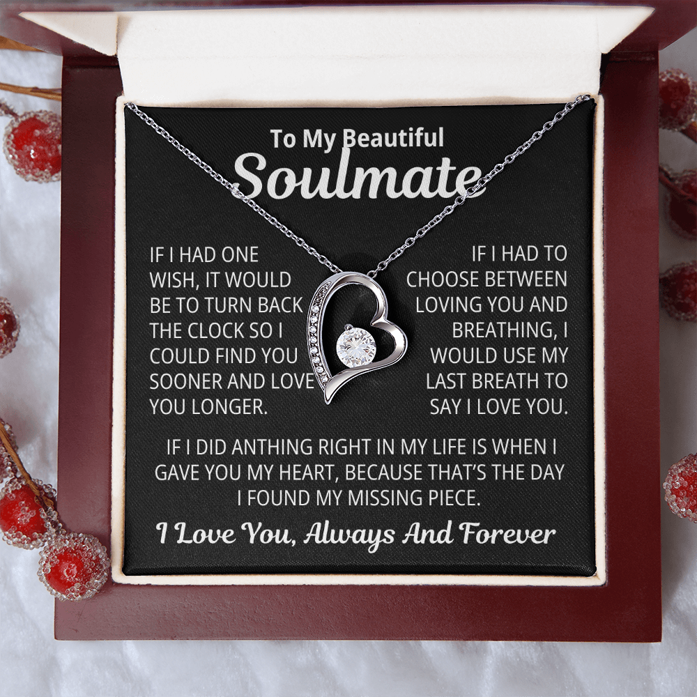 To My SoulMate Gift | Always and Forever | Forever Love Necklace
